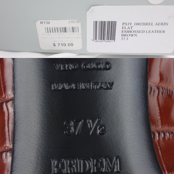 •SOLD• Erdem Aerin Embossed Leather Slingback - Picture 8 of 8